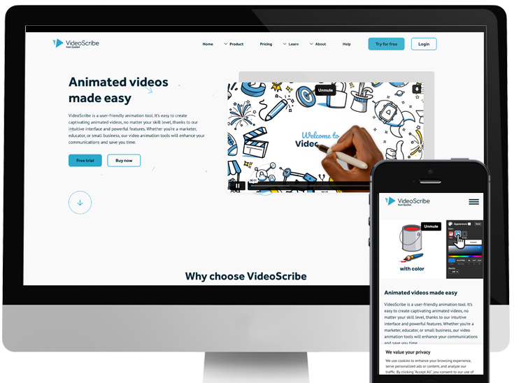 VideoScribe project screenshot